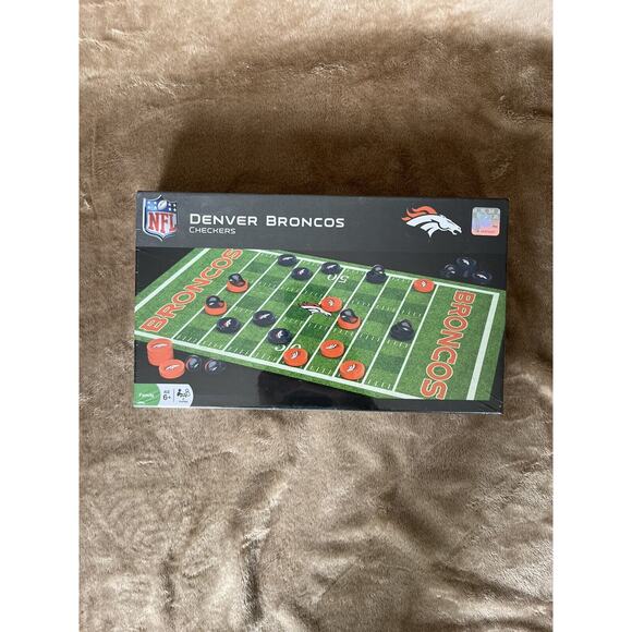 Denver Broncos Checkers Board Game New In Box NFL Football - Picture 1 of 2